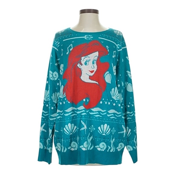 torrid Sweaters - Torrid Disney Princess Ariel Fair Isle Sweater Little Mermaid NWT 1X 14/16 Knit